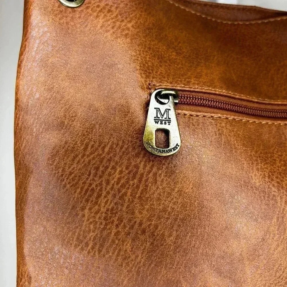 Montana West Two Tone Brown Shoulder Bag Handbag